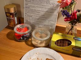 Greeted by lovely cake and biscuits on arrival