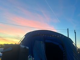 Sunset view from the tent