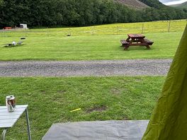 View from outside my tent on the electric pitches