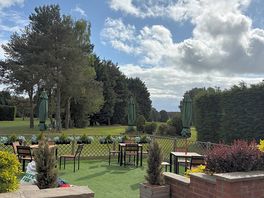 View from bar outside seating