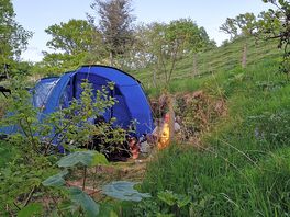 Tent set up on don don pitch