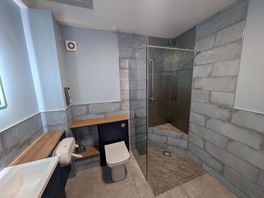 One of the two shower rooms