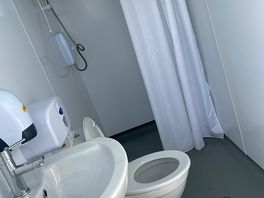 Clean toilet and shower facilities
