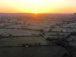 Countryside for miles and miles.