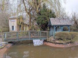 Jack's bunkhouse next to pond and shelter