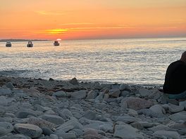The beach is a great place to watch the sun set