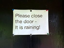 An appropriate sign.
