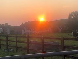 The stunning sunset we watched from the hut in the evenings