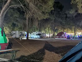 Camp at night