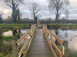 Bridge to seating area