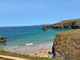 The closest beach, a short, safe and beautiful walk to porthcothan bay.