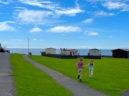 Running to the little play area!