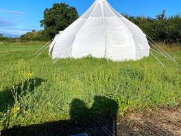 Camping pod set in a beautifully peaceful spot.