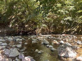 The beautiful river next to our campsite