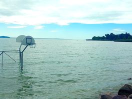 View of lake balaton from site.