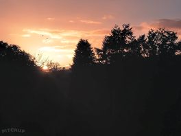 Sunset on an autumn evening.
