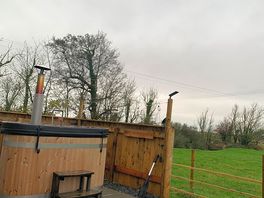 Wood fired hot tub