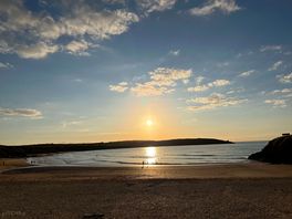 Sunset at harlyn bay.