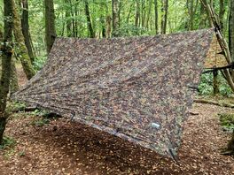 First tarp set up