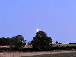 My view from the campervan as evening fell.