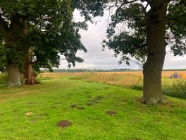 View over farm fields and private state woodland