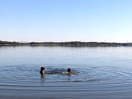 The stunning lake nearby