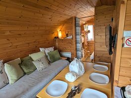 Fold away dining table, and single sofa bed