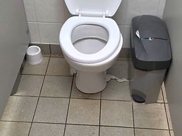 Overflowing sanitary bins