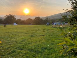 Sunset across the campsite