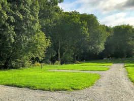 Tent and trailer pitches sheltered by trees