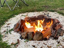 Fire pit at kiki horse box