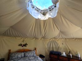 Inside the yurt