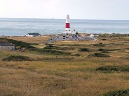 Another view of portland bill lighthouse looking out to sea
