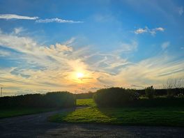 Gorgeous sunset from our pitch