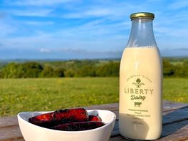 Fresh milk and sausages from the farm