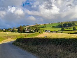 View from plas farm caravan park.