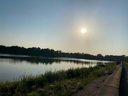 The lake at sunset.