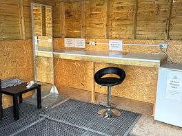 Cabin - charging points and fridge freezer