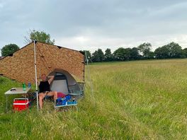 Camped overnight, in this 2 man tent, lovely surroundings.