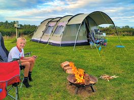 Enjoying our fire