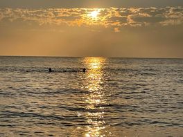 Sunset at the cove by the campsite