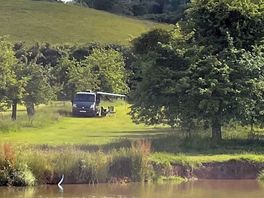 Wild camping, overlooking the lake