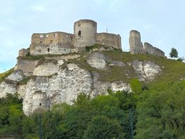Château gaillard overlooking the campsite