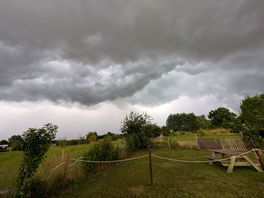 Picturesque views of the storm coming in from the van.