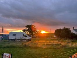 Sunset.