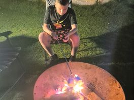 Roasting marshmalllows.