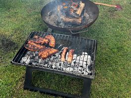 Fire and a bbq