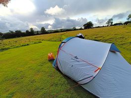Pitched tent