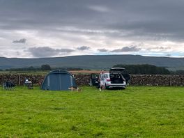Pitched at parkhead campsite