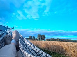 Chilling in our hammock enjoying the views